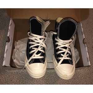CdG PLAY x Converse Chuck Taylor All Star Peek-A-Boo High-Top Sneakers (BLACK)